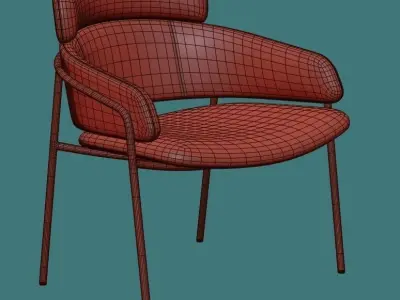 Debi Strike Lounge armchair 3D model