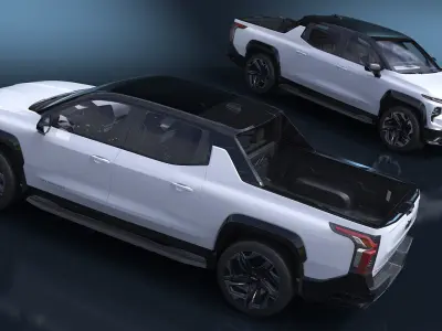 Chevrolet Silverado EV RST White 2024 Simplified 3D model