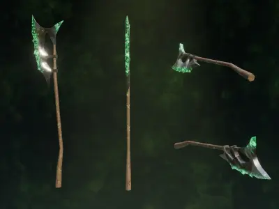 15 poison elemental weapons - medieval - fantasy VOL 01 Low-poly 3D model