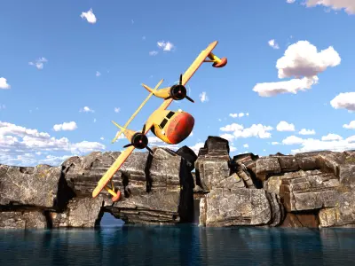 Seaduck Plane 3D model Low-poly 3D model