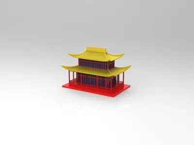 Chinese Building Two Floors 3D print model