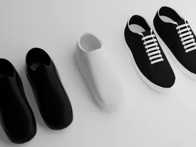 Simple Basic Shoes 3D model Free 3D model