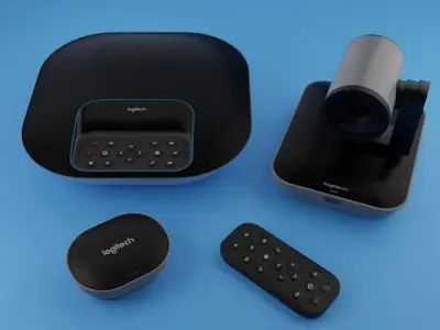 Video Conferencing peripherals Low-poly 3D model