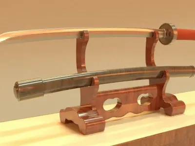 laos Katana Game asset Low-poly 3D model