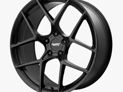 American Racing AR924 Crossfire Wheel Satin Black Low-poly 3D model