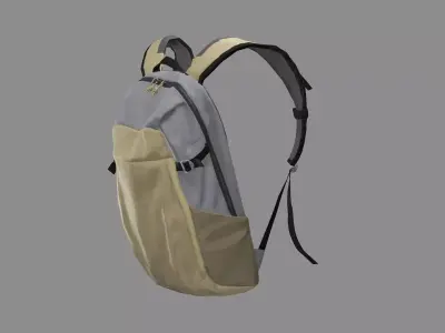 Backpack Camping Handle bag 06 Low-Poly 3D Model 3D model