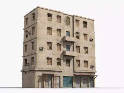 Arab Middle East Building x19 Low-poly 3D model