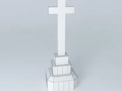 Cross the fallen Caceres Free 3D model