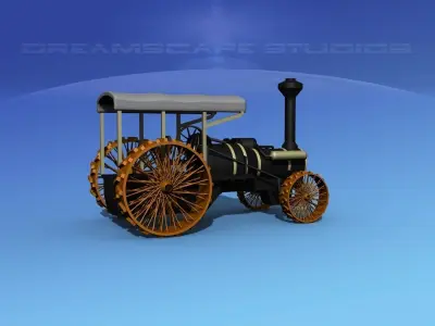 Steam Tractor 3D model