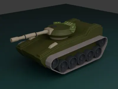 Low Poly Military Tank Free low-poly 3D model