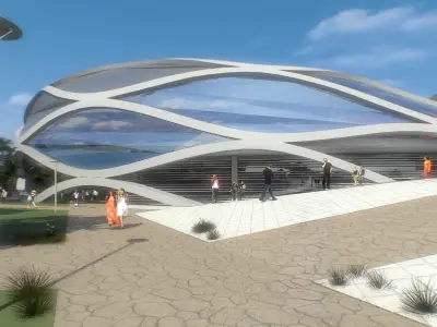 Sports Complex 01 Low-poly 3D model