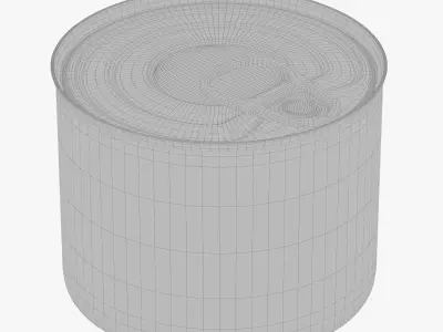 canned food round tin metal aluminium can 10 3D model