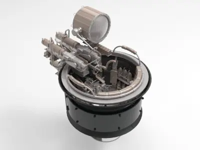 space debris weapon tank 3D model