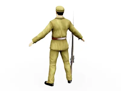 infantry of china 1927 Low-poly 3D model