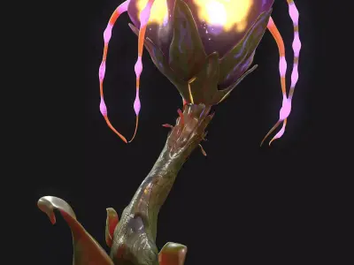 Magic Flower Low-poly 3D model