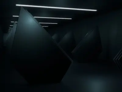 Sci Fi Hallway 3D model buy