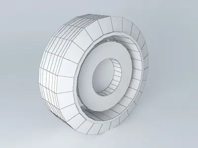 Tire with rim 3D model