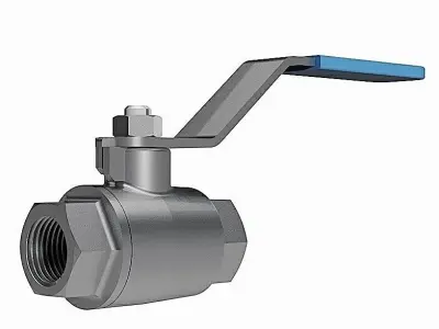 Two Piece Manual Ball Valves - BSP Threaded Ends - 3D model