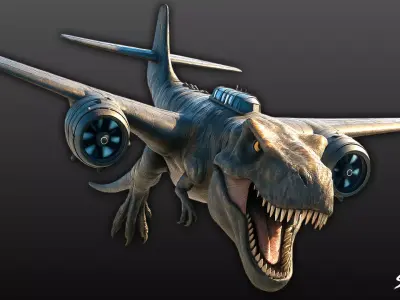 Nuclearo Dinossauro - Italian Brainrot Low-poly 3D model