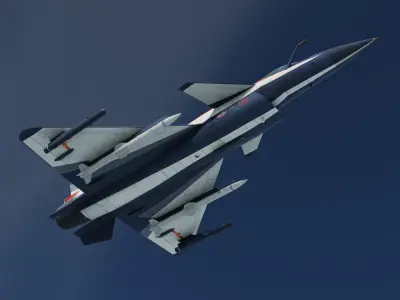 J-10AY August 1st aerobatics team Hand painted game model Low-poly 3D model