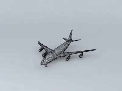 CargoLux Boeing 747-400F Loaded with FEDEX Trucks in Luxemburg  Free 3D model