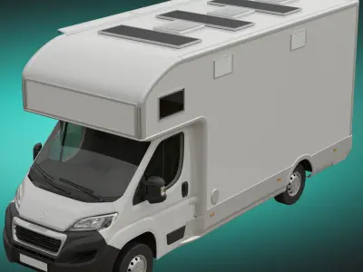 Food Truck New Peugeot Boxter 3D model