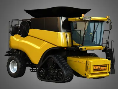 NH - CR 9070 Combine Harvester - with Rubber Tracks System 3D model