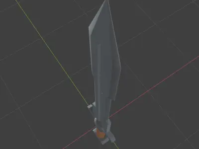 low-poly sword Low-poly 3D model