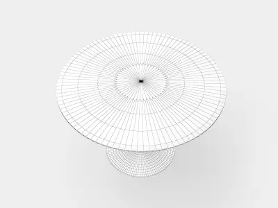 Dining table round for 4 people Free 3D model