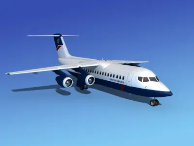 BAe 146-300 British Airways 3D model