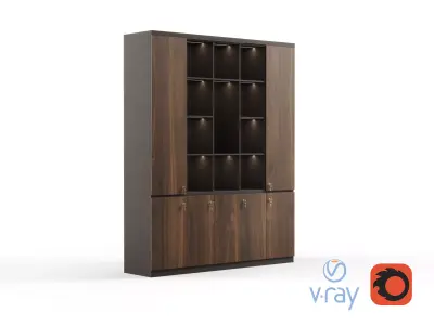 Modern Office High Cabinet File 3 For Director  Free 3D model