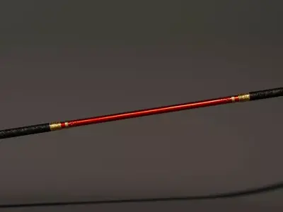 Bo Staff 3D Model Ornamental Martial Arts Weapon Low-poly 3D model