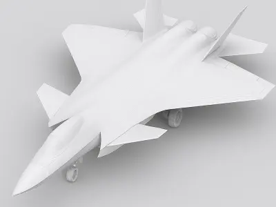 5th gen aircrafts Low-poly 3D model