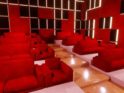 Private Movie Theatre 3D model