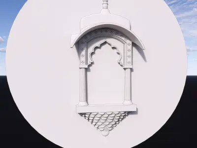 indian jodhpuri stone jharokha 3d modal 3D model