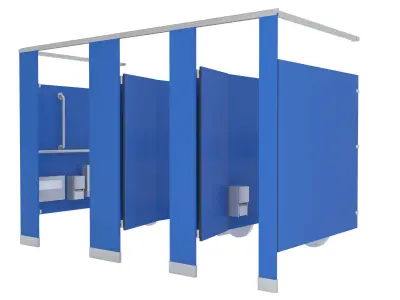 Toilet Stall-002B 3D model