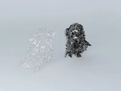 Lion sculpture of Free 3D model