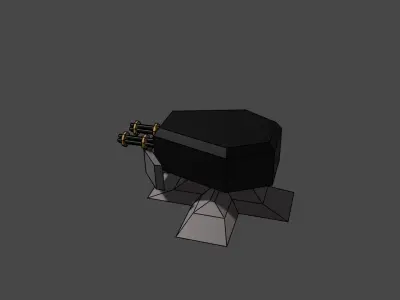 Sentry Turret Free low-poly 3D model