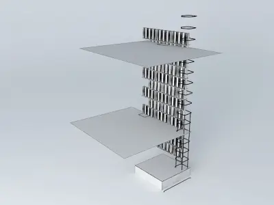 cebu details shelf with light Free 3D model