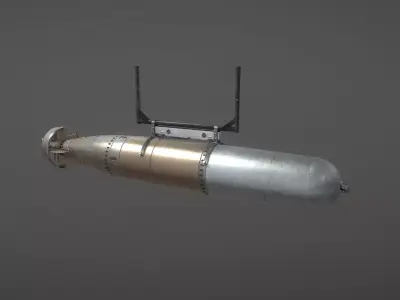 US Torpedo MARK13-2 Low-poly 3D model