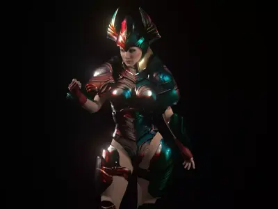 Evil Queen Low-poly 3D model