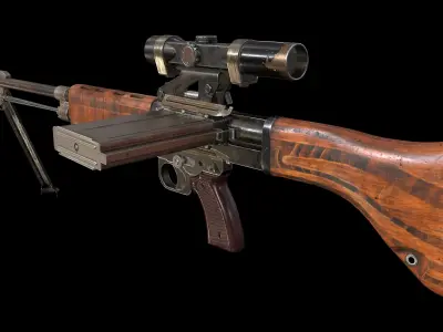 FG 42 Low-poly 3D model