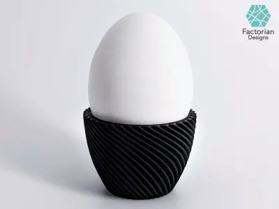 Egg Cup Unbowed to 3D Print STL Files plus Bambu Studio 3MF 3D print model