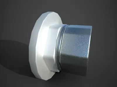 wall battery Low-poly 3D model