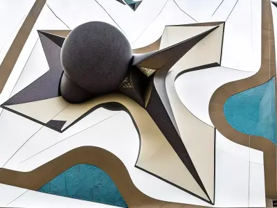 Futuristic Butterfly Museum Low-poly 3D model