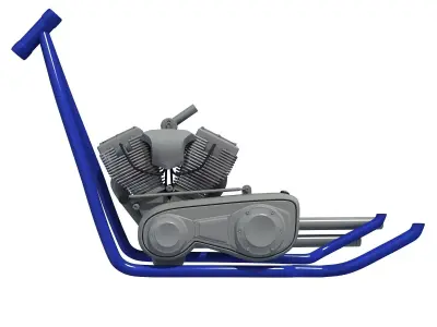 Motorcycle Bike Engine 3D model