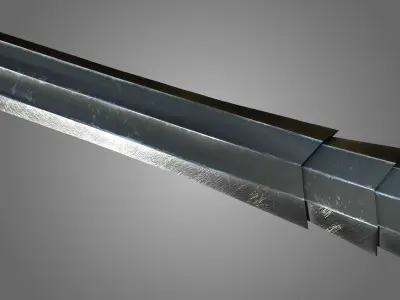 Sword gameready with PBR textures Low-poly 3D model