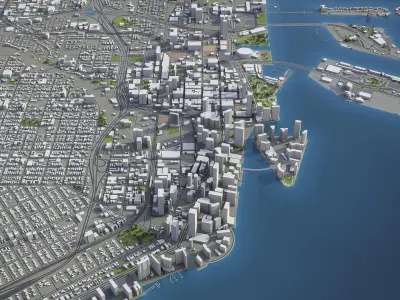 Miami - city and surroundings 3D model