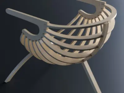 Wood Chair Free 3D model order