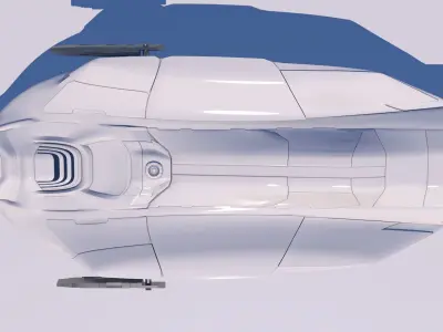 spaceship interplanetary 3D model